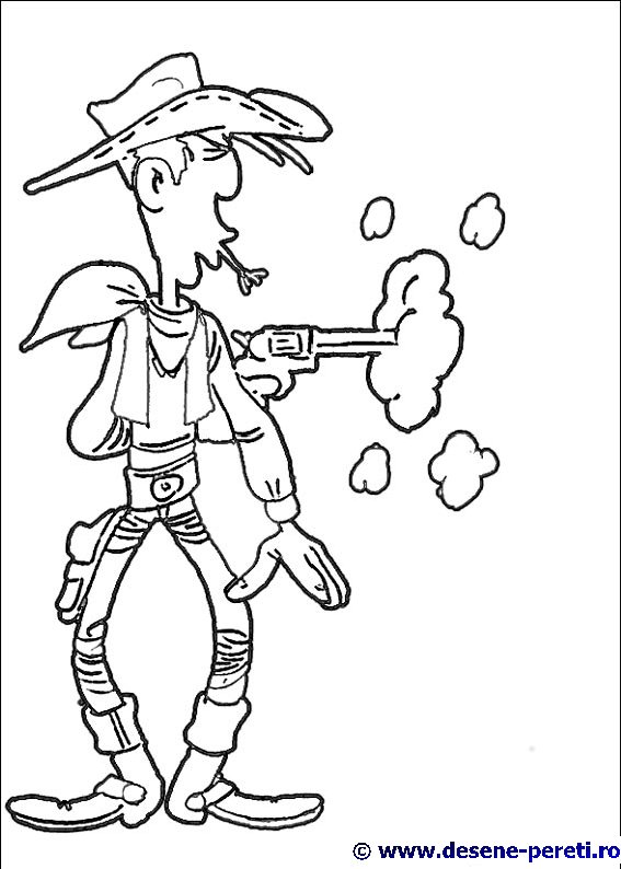 lucky luke desene colorat